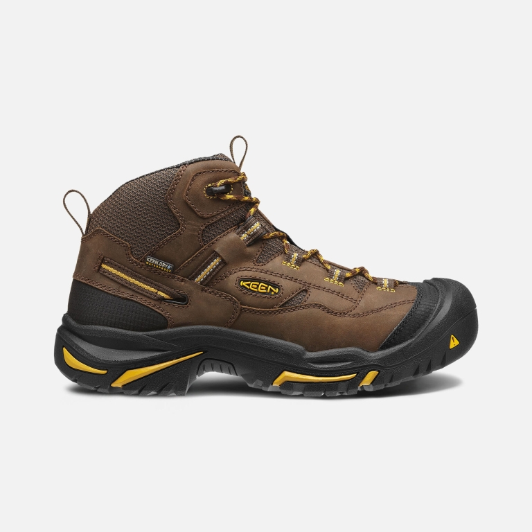 Keen Braddock Waterproof Mid Soft Toe Waterproof Boots - Men's Brown Olive Boots